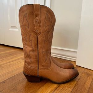 Nocona tan deer tanned cow leather boots